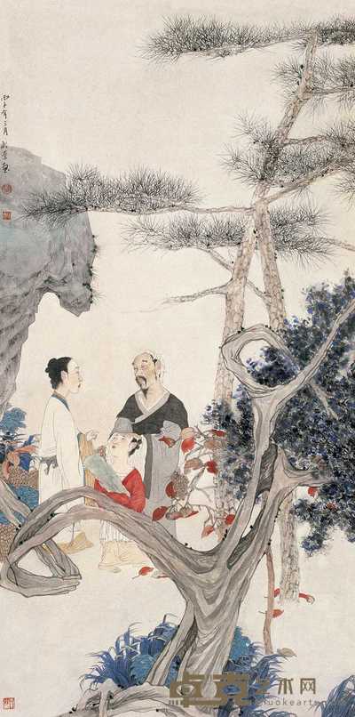 阮礼荣 魏野诗意 立轴 134×66cm